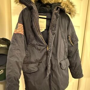 Ralph Lauren- Denim & Supply - Men’s Navy Parka with Fur Hood